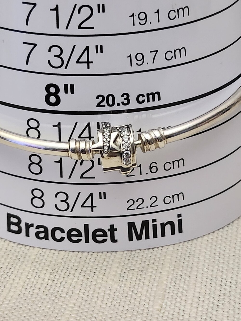 Pandora Sterling Silver Pavé Shooting Star Clasp Bangle Bracelet